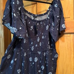 Floral Smocked Wide Leg Jumpsuit